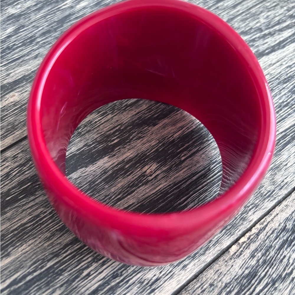 Bold Red Bangle Bracelet